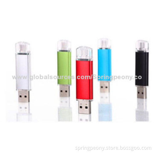 Popular Smartphone OTG USB Flash Drive, OTG U-disk, 1 to 64GB Capacity